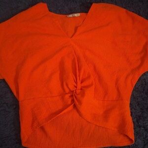 Zara Vibrant Orange Blouse